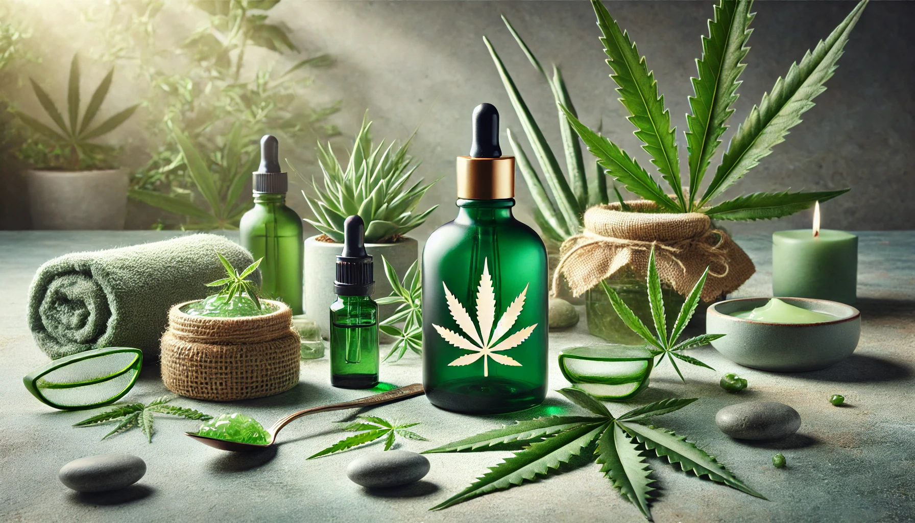 CBD cosmetics with hemp oil – natural skincare products for hydration and wellness